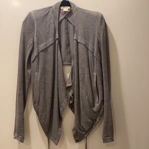 Helmut Lang gray sweater with shoulder pads.​​​​​​​​​​​​​​​​​​​​​​​